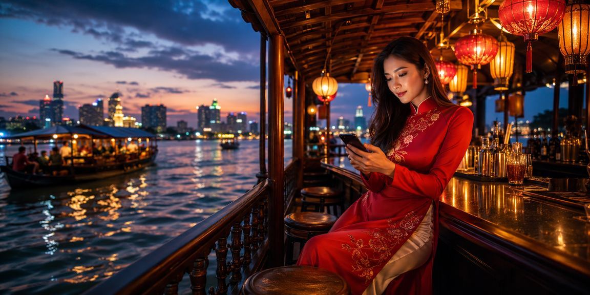 Khách hàng VIP tại Sài Gòn mặc áo dài nhận thưởng nạp tiền ưu đãi 60f